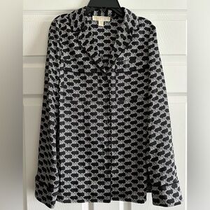 Michael Kors long Sleeved Button up Logo shirt
